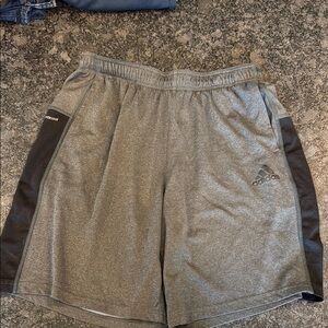 Men’s Adidas Gray and Black Athletic Shorts